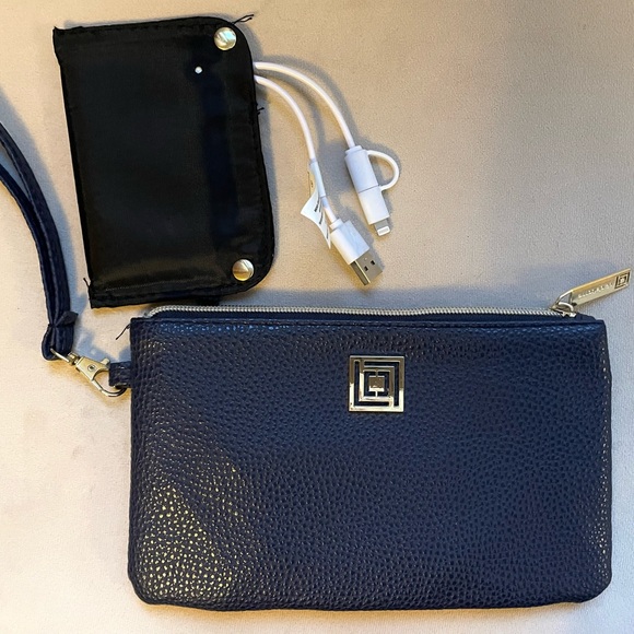 Liz Claiborne wristlet includes detachable cell phone charger cord. - Picture 3 of 4